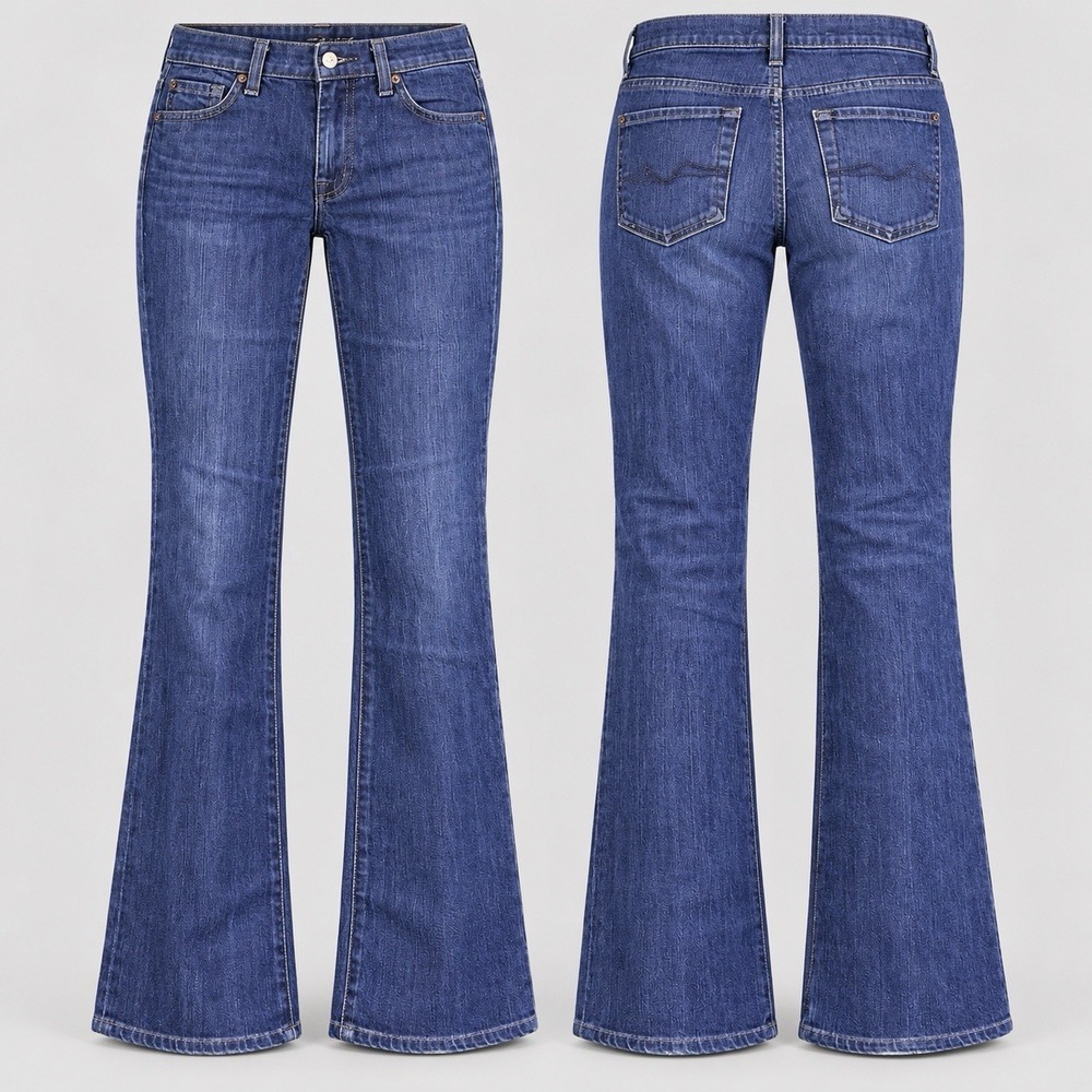 7 For All Mankind Bootcut 26 /29 Dark Wash Jeans VTG low rise